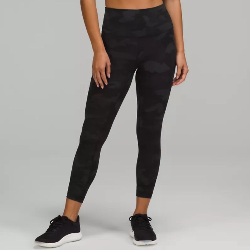 Lulu lemon Charcoal black camouflage tights - size 2